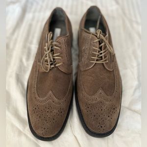 New Joseph Abboud Suede Leather Wingtip Oxfords Size 10